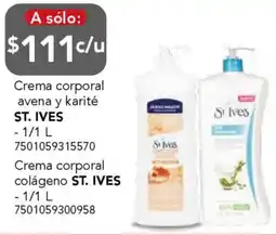 City Club St. ives crema corporal avena y karité oferta