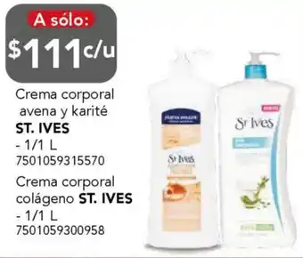 City Club St. ives crema corporal avena y karité oferta