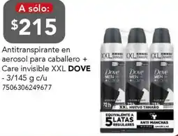 City Club Dove antitranspirante en aerosol para caballero + care invisible xxl oferta