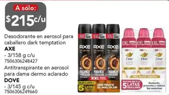 Axe desodorante en aerosol caballero dark temptation