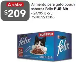 City Club Purina alimento para gato pouch sabores felix oferta