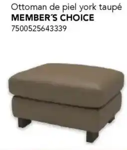 City Club Member's choice ottoman de piel york taupé oferta