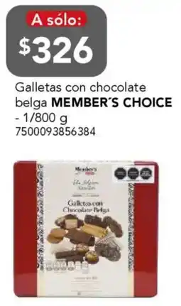 City Club Member's choice galletas con chocolate belga oferta