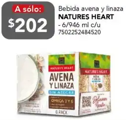 City Club Natures heart bebida avena y linaza oferta