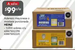 City Club Heinz aderezo mayonesa o mostaza porcionada oferta
