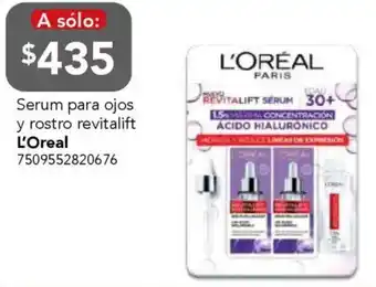 L'oreal serum para ojos y rostro revitalift
