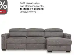 City Club Member's choice sofá cama lucius con almacenamiento oferta