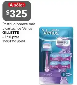 City Club Gillette rastrillo breeze más 5 cartuchos venus oferta