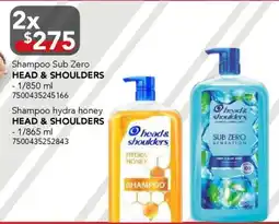 City Club Head & shoulders shampoo sub zero oferta