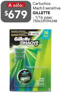 City Club Gillette cartuchos mach 3 sensitive oferta