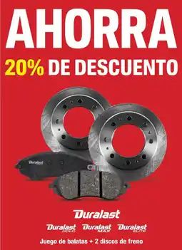 AutoZone Duralast juego de balatas + 2 discos de freno oferta