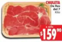 Casa Ley Chuleta de res del 7 oferta