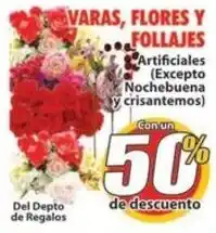 Casa Ley Varas, flores y follajes oferta