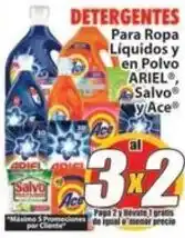 Casa Ley Ariel, Salvo y Ace detergentes oferta