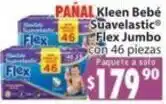 Casa Ley Pañal kleen bebé suavelastic flex jumbo oferta