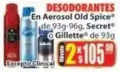 Casa Ley Desodorantes en aerosol old spice, secret o gillette oferta