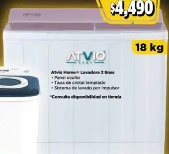 Atvio Home Lavadora 2 tinas 18 kg