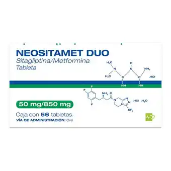 Farmacias Benavides 50 mg Sitagliptina/850 mg Metformina oferta