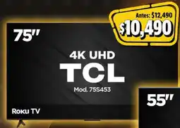 Bodega Aurrerá TCL Roku TV 75" oferta