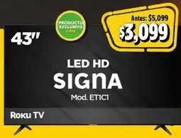 Bodega Aurrerá Signa led hd 43" oferta