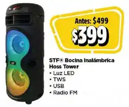 Bodega Aurrerá STF bocina inalámbrica hoss tower oferta
