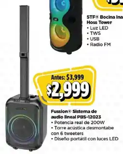 Bodega Aurrerá Fussion sistema de audio lineal PBS-12023 oferta
