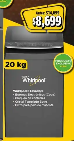 Bodega Aurrerá Whirlpool lavadora oferta