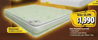 Bodega Aurrerá Aloe dreams colchón oferta