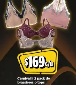 Bodega Aurrerá Carnival 2 pack de brassieres o tops oferta