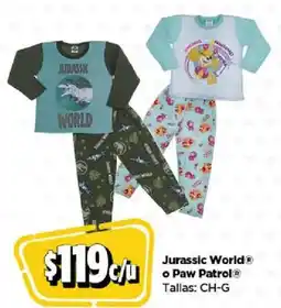 Bodega Aurrerá Jurassic world o paw patrol oferta