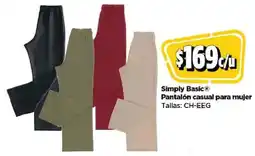 Bodega Aurrerá Simply basic pantalón casual para mujer oferta