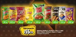 Bodega Aurrerá Sabritas, Ruffles, Cheetos, Chip's, Pake taxo, Fritos, Doritos, Mafer o Takis botanas oferta