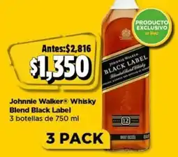 Bodega Aurrerá Johnnie Walker Whisky Blend Black Label oferta