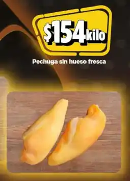 Bodega Aurrerá Pechuga sin hueso fresca oferta