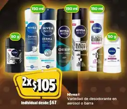 Bodega Aurrerá Nivea variedad de desodorante en aerosol o barra oferta