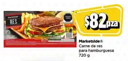 Bodega Aurrerá Marketside carne de res para hamburguesa oferta