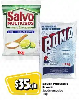 Bodega Aurrerá Salvo multiusos o roma jabón en polvo oferta