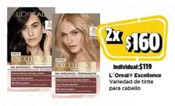 Bodega Aurrerá L'Oreal Excellence tinte para cabello oferta