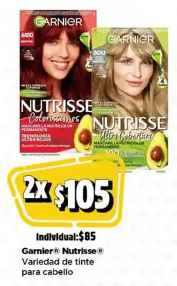 Bodega Aurrerá Garnier, nutrisse, variedad de tinte para cabello oferta