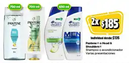 Bodega Aurrerá Pantene o head & shoulders shampoo o acondicionador varias presentaciones oferta