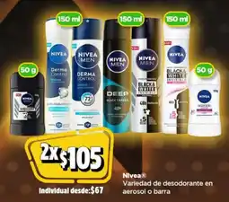 Bodega Aurrerá Nivea variedad de desodorante en aerosol o barra oferta