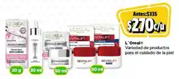 Bodega Aurrerá L'Oreal variedad de productos para el cuidado de la piel oferta
