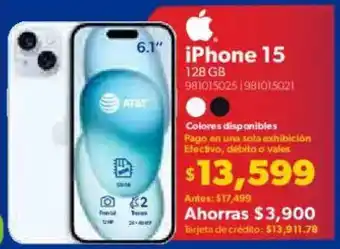 Sam's Club iPhone 15 oferta