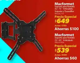 Sam's Club Macformet soporte para pantalla 22-65 oferta