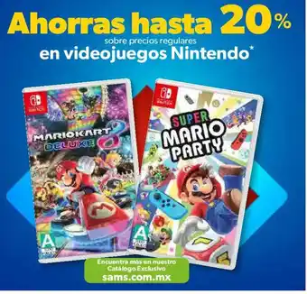 Sam's Club Nintendo en videojuegos oferta