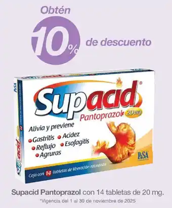 Soriana Híper Supacid Pantoprazol 20 mg oferta