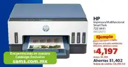 Sam's Club Hp impresora multifuncional smart tank 725 wi-fi oferta