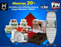 Sam's Club Member's mark en todos los artículos para el 12 msi hogar oferta