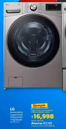 Sam's Club LG lavasecadora carga frontal oferta