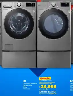Sam's Club LG Lavadora + Secadora oferta